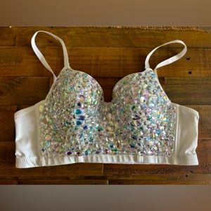 Rhinestone embellished bustier